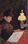 Paul Signac Woman by Lamplight oil on canvas